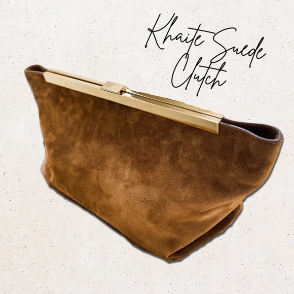 KHAITE Handbags - KHAITE AIMEE SUEDE ENVELOPE CLUTCH -